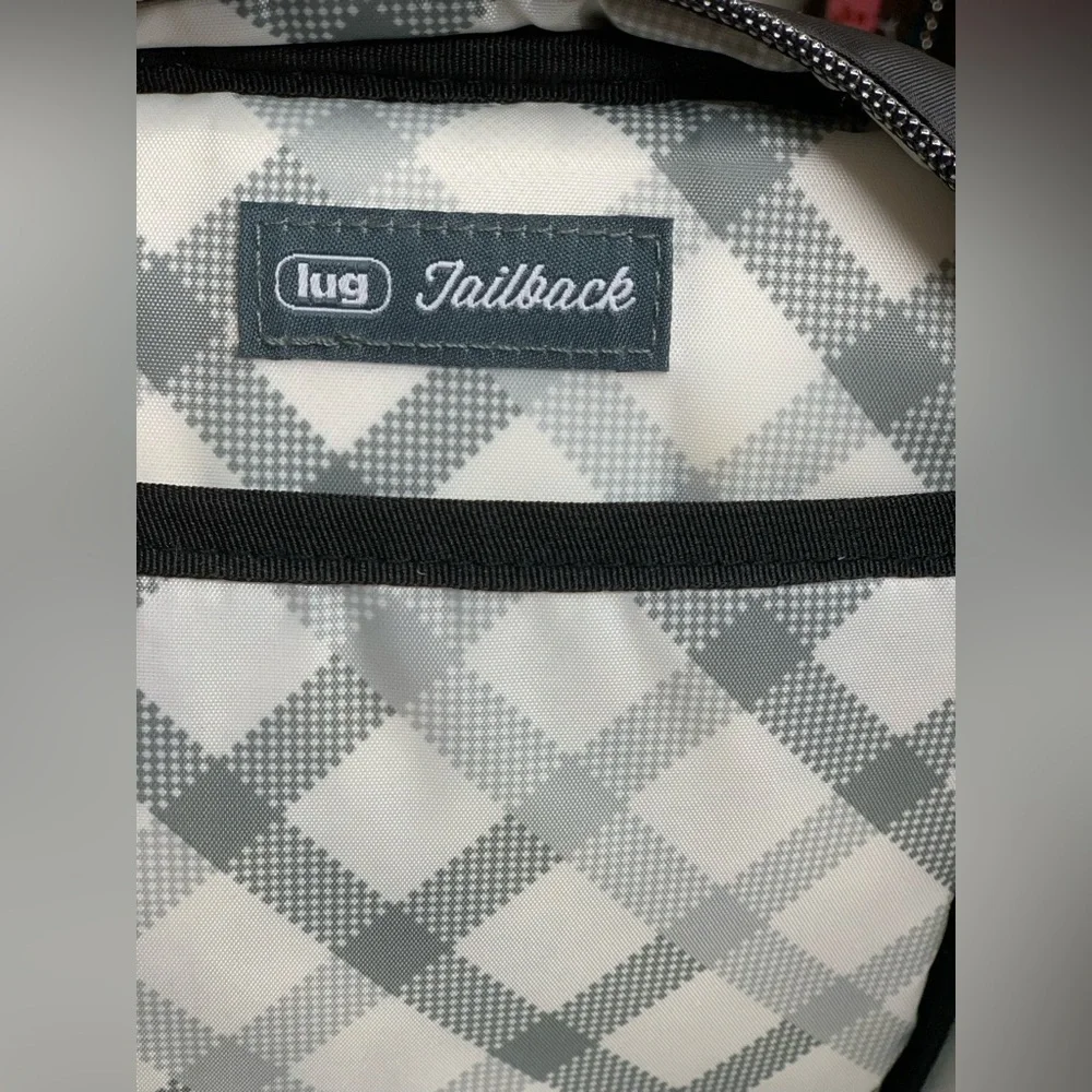 Lug Black Quilted Sling Cross-Body Backpack W/Multi-Zipped Pockets